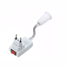 

EU Plug E27 Flexible Extension Converter LED Light Lamp Bulb Extend Adapter Wall Socket Lamp Base Holder Screw Socket E27