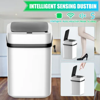 

10L Waste Bins Kitchen Home Household Electric Full Automatic Intelligent Automatic Sensing Dustbin Garbage Trashcan Bathroom
