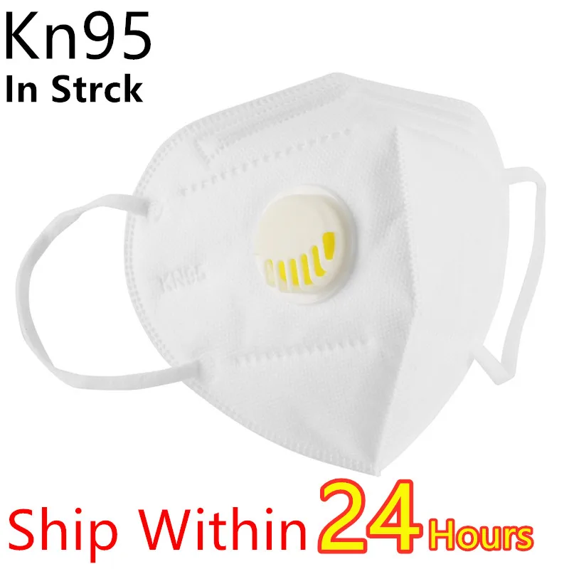 

5/10/20/50pcs KN95 Valve Mask 5 Layer Flu Anti Infection N95 Protective Masks ffp2 Respirator PM2.5 Safety Same As FFP3 Reusable