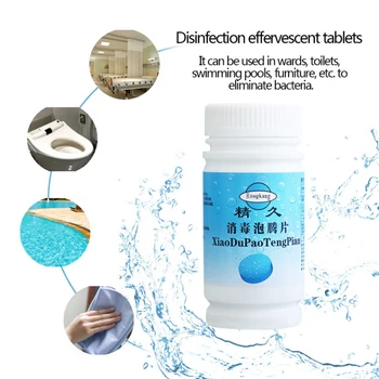 

100pcs Swimming Pool Cleaner Disinfection Chlorine Tablets Pill Multi-Use Tub Clean Purifier Instant Effervescent Water Cleaner