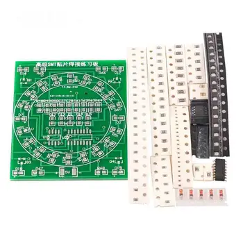 

SMD Component Soldering Practice Board CD4017+NE55 Water Light Kit Skill Training Welding Practice Board Training Kit