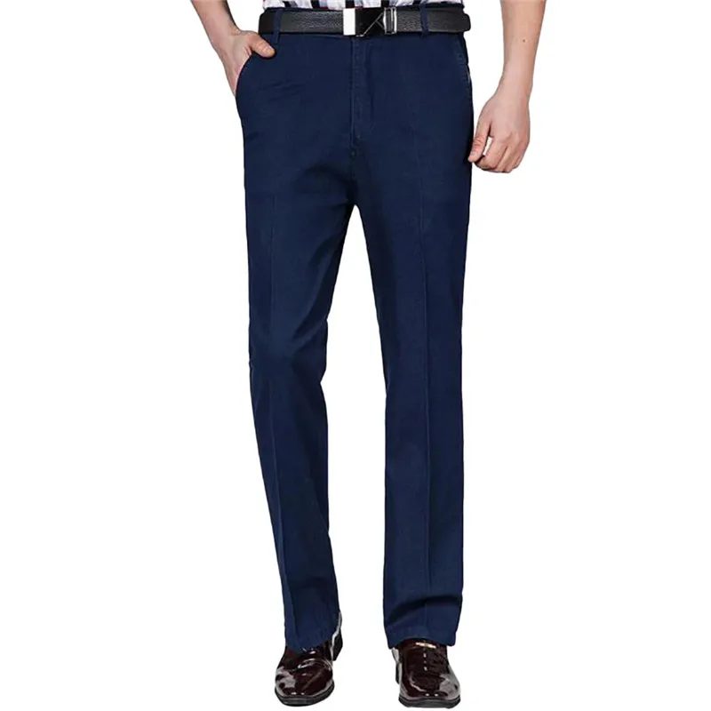 Dark Blue Новые мужские джинсы, классические дизайнерские Джинсовые брюки, повседневные узкие джинсы, джинсовые брюки, повседневные Прямые джинсы для мужчин, большие размеры - Цвет: Dark Blue