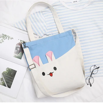 

Cute Rabbit Women Shoulder Bags Shopping Bag Tote Package Crossbody Bags Purses Casual Handbag For Women Bookbag