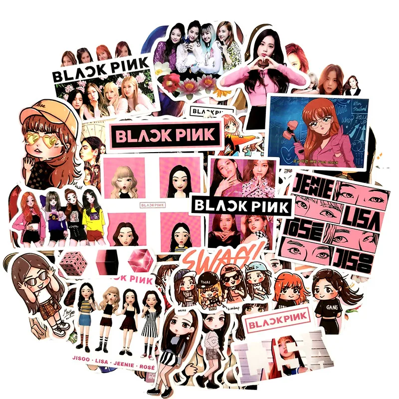 54 шт. креативные Kpop Blackpink Lisa ПВХ наклейки для альбома DIY Наклейка на чемодан для фанатов коллекция Blackpink Girls Kpop