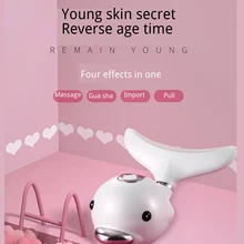 3 цвета, светодиодный фотонный массажер для красоты шеи, подтяжки лица, удаления морщин шеи, USB, магнитотерапия, инструмент для ухода за кожей