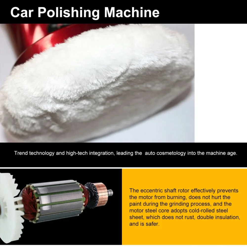 Electric Sander 12V 80W Portable Auto Vehicle Polisher Car Polishing Machine Waxed Buffer Waxer Cleaner Tools Kit