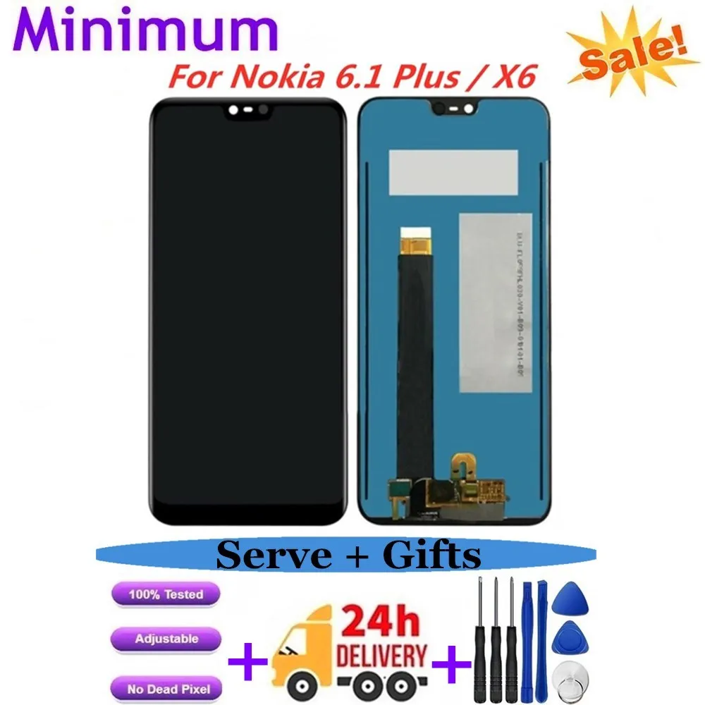 

For Nokia 6.1 Plus / TA-1099 LCD Display Touch Screen Digitizer Assembly Replacement Parts For Nokia X6 2018 5.8" LCDs Screen