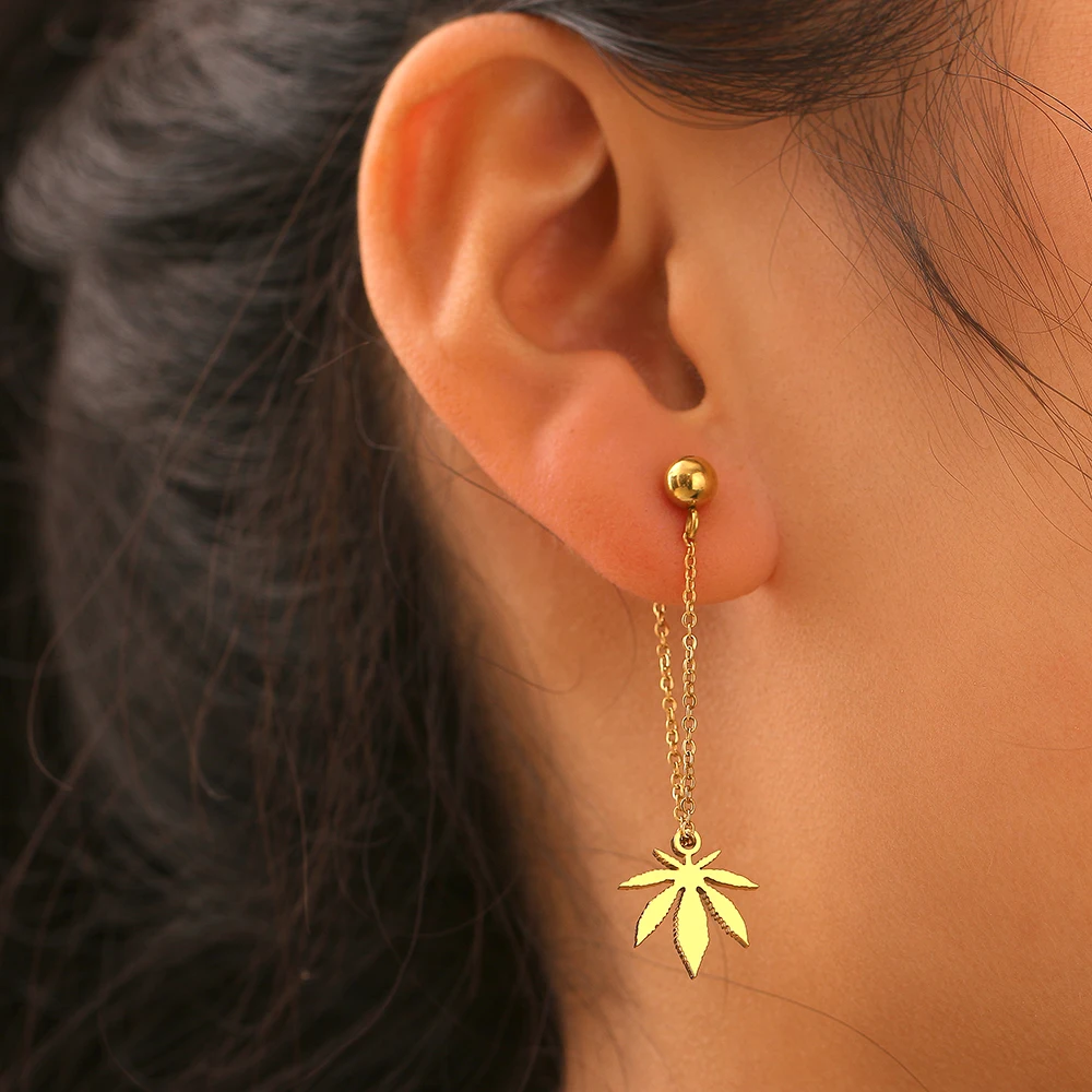 Dangle Earrings Drop Earrings Crystal Tassel Earrings Stainless Steel Chain Pearl Star Round Maple Leaf Heart Tassel Drop Earrings For Women Jewelry Gifts