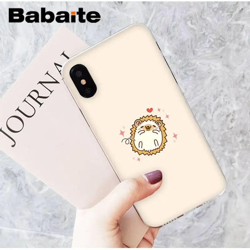 Babaite мультфильм Ежик животное cutejpg шаблон чехол для телефона для iPhone 8 7 6 6S Plus X XS MAX 5 5S SE XR 11 11pro 11promax