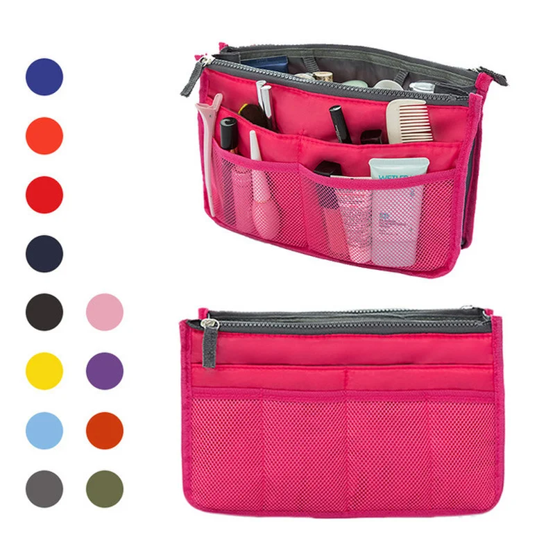 

Double Zipper Travel Storage Bag Wash Pouch Nylon Toiletry Travel Storages Bags Cosmetic Organizer Make Up Portable Tidy Pouch