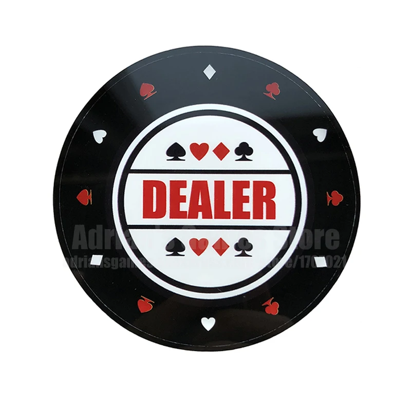Кристалл POKERSTARS Фишки для покера дилер Dealer все в кнопку All In Красивая Poker Stars карты