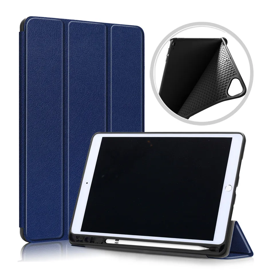 A3 Чехол для iPad Air 3 Funda резиновое покрытие ультра тонкий умный карандаш держатель Слот Мягкий ТПУ+ ПК чехол для iPad 7 7th 10,2 - Цвет: A3