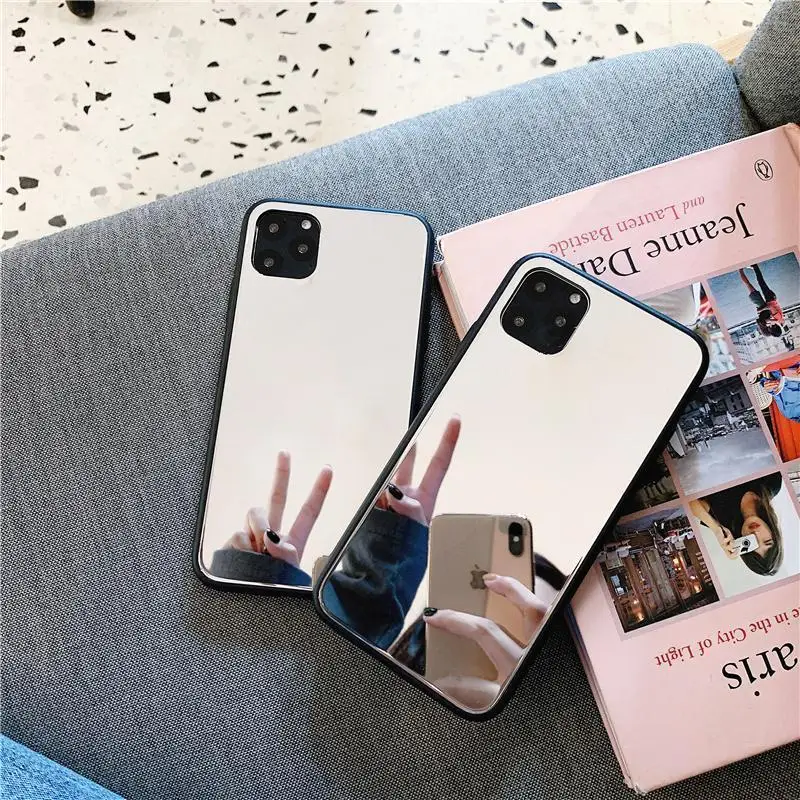 Акриловый чехол для iPhone 8 7 6 S Plus модный зеркальный из ТПУ макияжа 11 Pro XS Max XR X