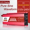 Universal Inverter DC 12V24V48V60V to 110V-240V LCD Screen Inverter 1600W/2200W/3000W Pure Sine Waveform Power Converter 50/60HZ ► Photo 1/6