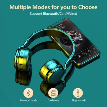 

2020 Noise Reduction Bluetooth Wireless Headphones R10 Over Ear Stereo Bluetooth 5.0 Headset Foldable Earphone Support TF Card