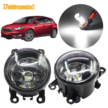 

Buildreamen2 Car Fog Light Kit Lampshade + Bulb DRL Daytime Running Light H11 12V Accessories For Ford Focus MK2 MK3 2004-2015