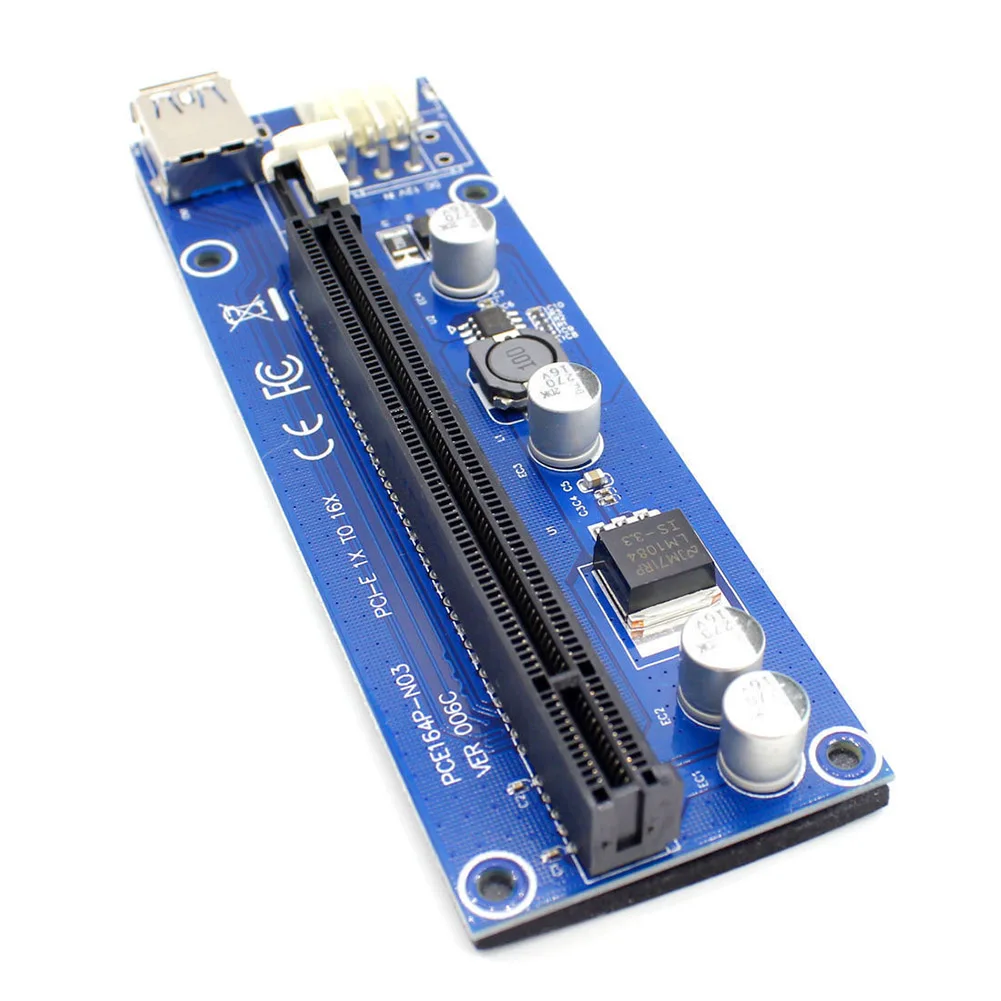 1/6 шт. PCI E Express USB3.0 1X To16X удлинитель Riser Card адаптер SATA питания с USB кабелем Hi 888| |