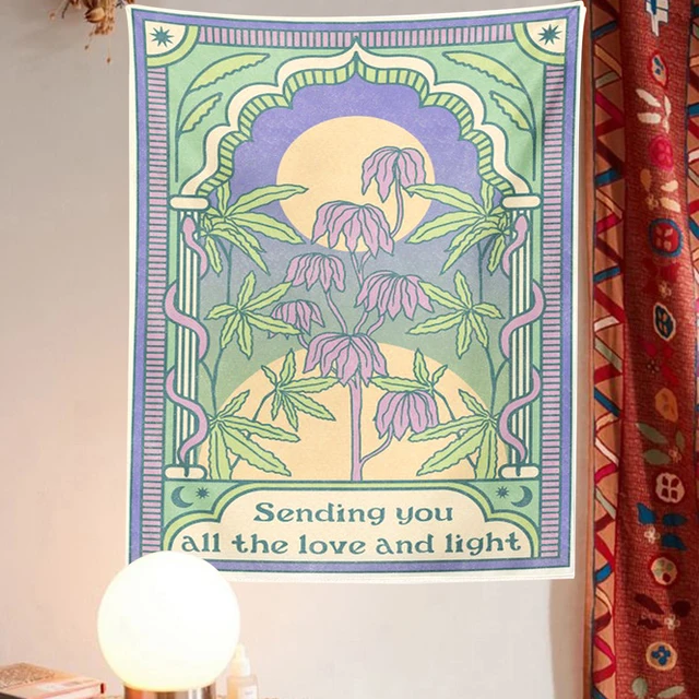 Boho Art Kudtár, Hogy Elküldje Neked Az Összes Szerelmi És Könnyű Bohém Dekoratív Kárpit Hippi Jóga Szőnyeg Nagy Méretű Kanapé Takarót - Image 2