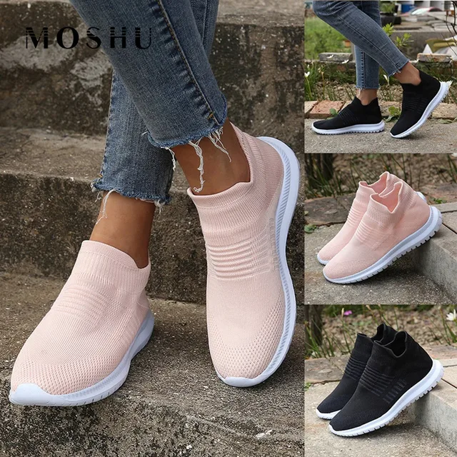 US $6.83 Spring Sneakers Women Trainers Air Mesh Sock Sneakers Ladies Casual Shoes Platform Shoes Basket Fem