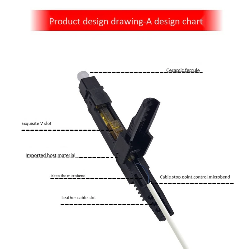 

100Pcs/Lot Sc Upc Ftth Fiber Optic Sc Connector Sc/Upc Optical Fiber Connector Sc-Upc Fast Connector