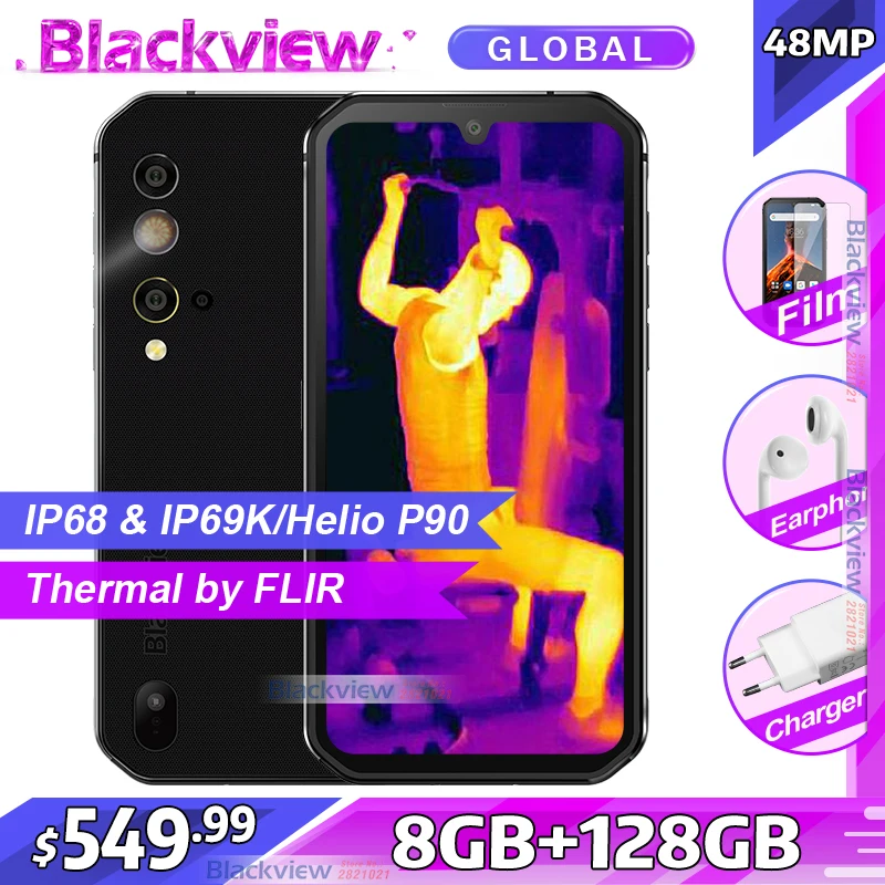Blackview BV9900 Pro Thermal-Camera 128GB Wireless Charging Octa Core Fingerprint Recognition/face Recognition