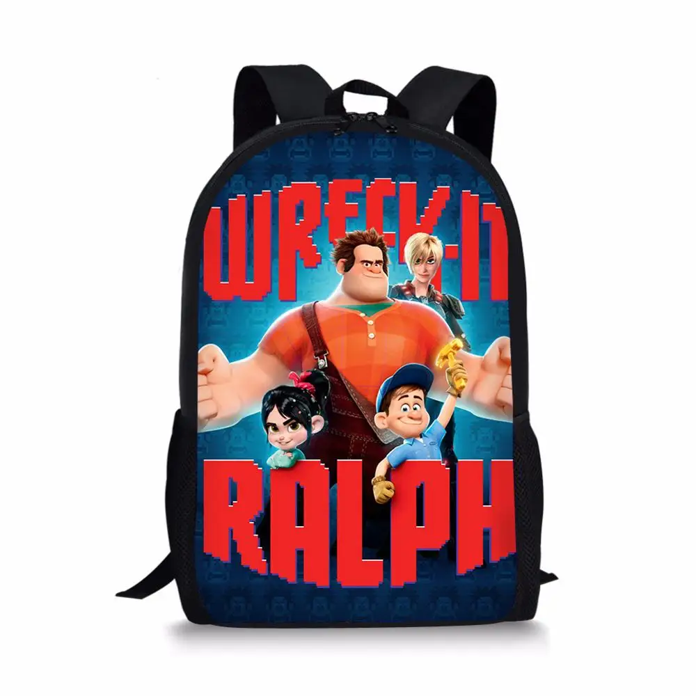 

HaoYun Fashion Children's Backpack Wreck-It Ralph Book-Bags Kids Boys Mochila Infantil Age 1-6 Ralph School Bag Child Backpack