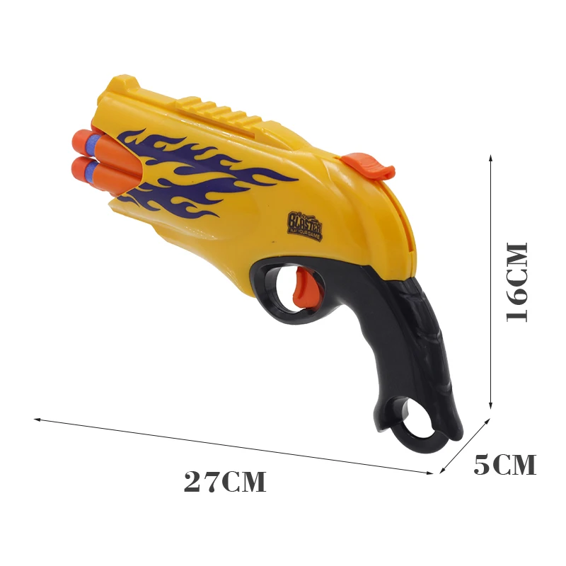 Новое поступление ручной 6-рюмку револьвер мягкой пулей пистолет костюм для Nerf пули игрушечный пистолет; безопасность EVA Дротика Blaster игрушки для детей