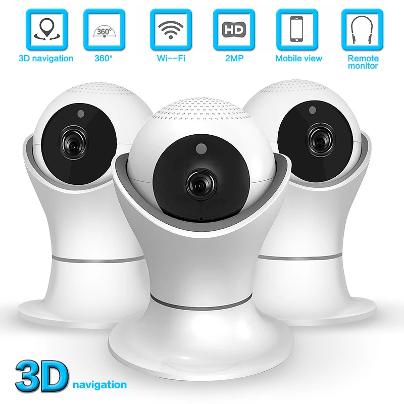 1080P Wifi IP камера рыбий глаз 360 градусов CCTV видеонаблюдения 2MP ночного видения для