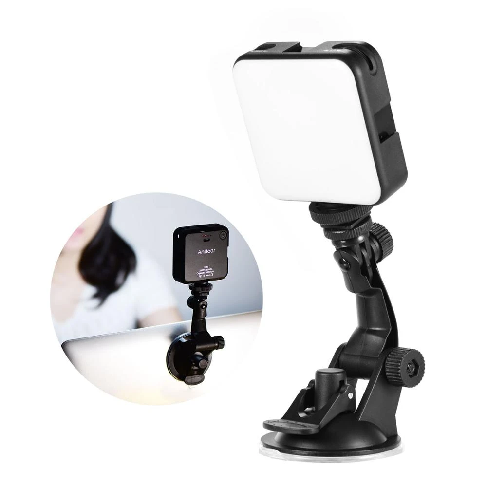 Dimmable USB Video Conferencing Light with Adjustable Tripod and Suction Cup Mount for Webcam/Meeting/Tiktok/Game Streaming/YouTube/Photo Video Studio Shooting 