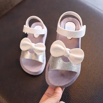

2020 New Baby Fashion Bow Kids Sandals For Little Girl Leather Beach Sandals Children Summer Princess Shoes 1 2 3 4 5 6 7 Years