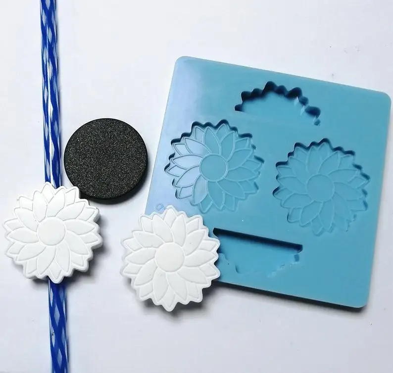 Цветок соломы toppers силиконовые формы DIY Эпоксидной смолы прессформы для поделок |