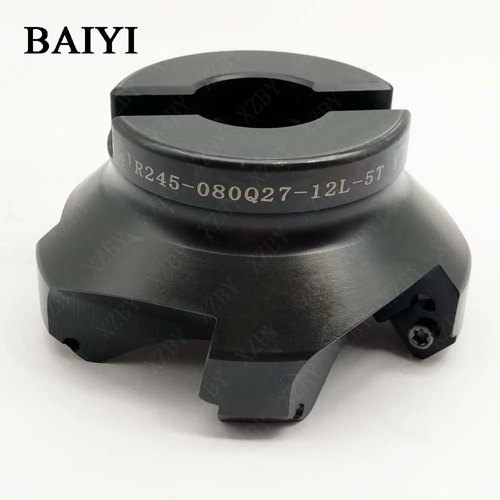 CNC лицо фреза R245-080Q27-12L-5T обрабатывающий центр лицо фреза 63 для карбида вставки R245-12T3M