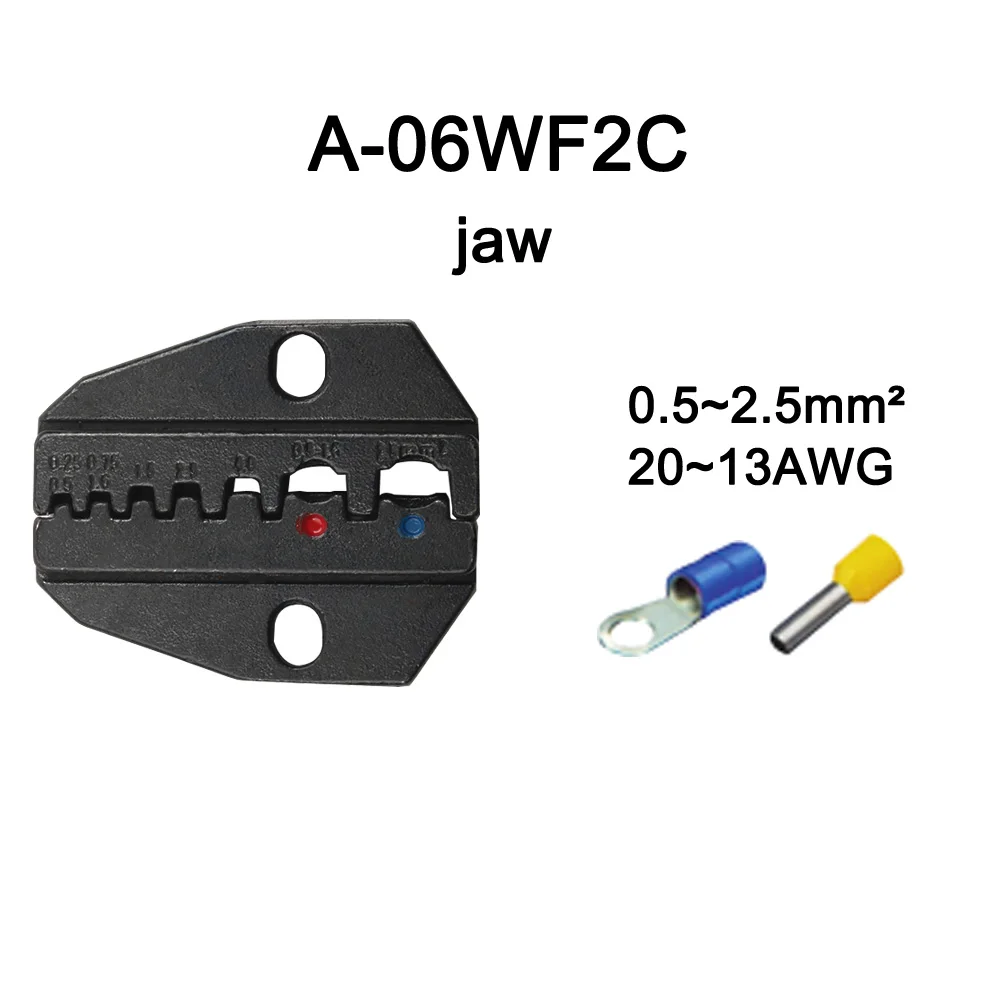 A06WF2C A16WF A02H1 A03C штампы наборы для HS HS-06WF2C FSE-06WF2C AM-10 EM-6B1 EM-6B2 обжимной Пилер обжимной станок модули челюсти - Цвет: A06WF2C
