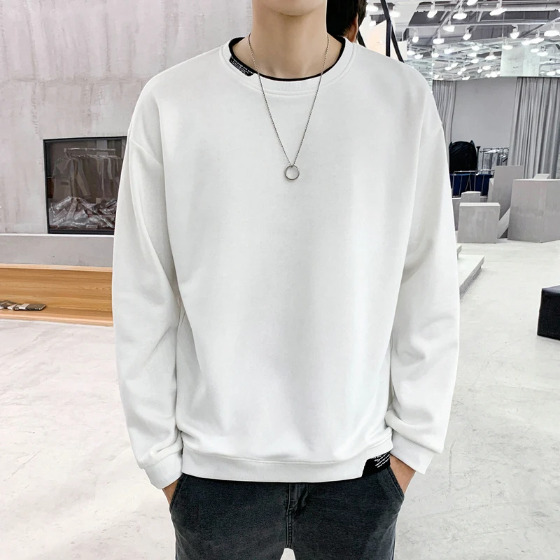 2020 однотонная уличная одежда повседневная мужская толстовка с капюшоном Модные