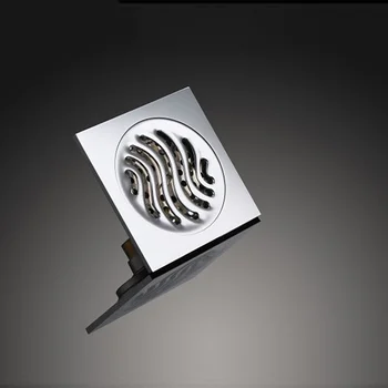 

Free Shipping YUJIE LD8023 10 * 10 cm all copper chrome floor drain special odor proof floor drain for shower
