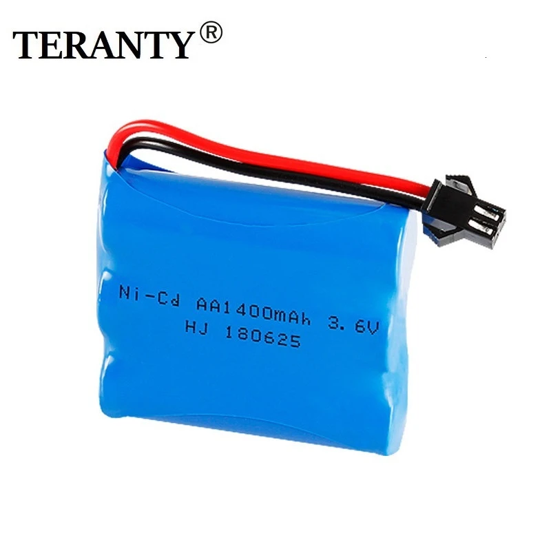 (Modello M) Batteria Ni-Cd 3.6V 1400Mah + Caricabatterie Usb Per Giocattoli Rc Serbatoio Auto Treno Robot Barca Pistola Aa 3.6V Batteria Ricaricabile