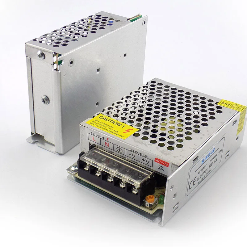 Адаптер трансформатора освещения AC100V-265V к DC 12V 5A CCTV Блок питания для камеры Конвертер для светодиодной ленты Выключатель света зарядное устройство K09