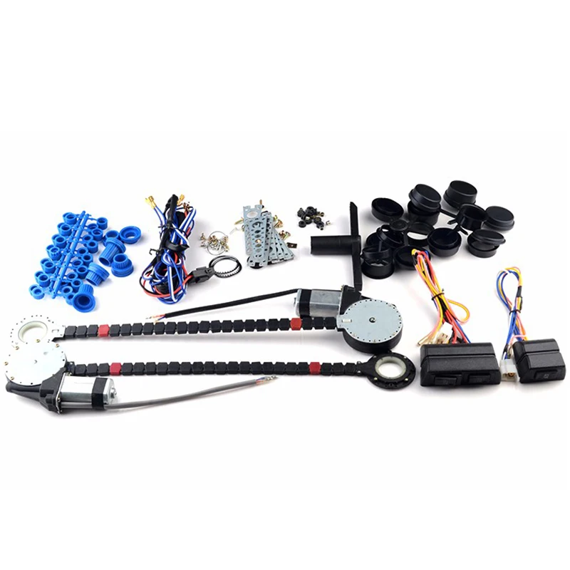 

12V Universal Window Lever Lift Regulator Conversion Kit Roll Up Winding Handles Car Van Switches Electric Power Window