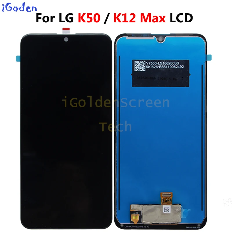

For LG K12 Max LCD Screen Display LMX520BMW, LMX520EMW Digitizer with frame Assembly Mobile Phone Parts For LG k50 lcd
