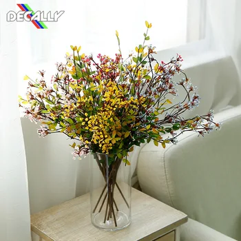 

5 Pcs Handmade Babybreath Hand Flower Plastic+foam White Artificial Flowers Fake Plants Wedding Decoration Bridal Flores