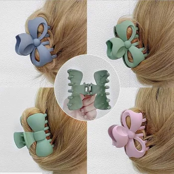

Fashion Sweet Bow-knot Hair Claw Girls Lady Acrylic Hair Clip Hair Accessories Hair Crab Clamp