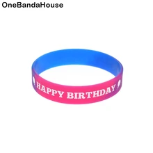 OneBandaHouse 1 шт с днем рождения силиконовый резиновый браслет Молодежный Размер
