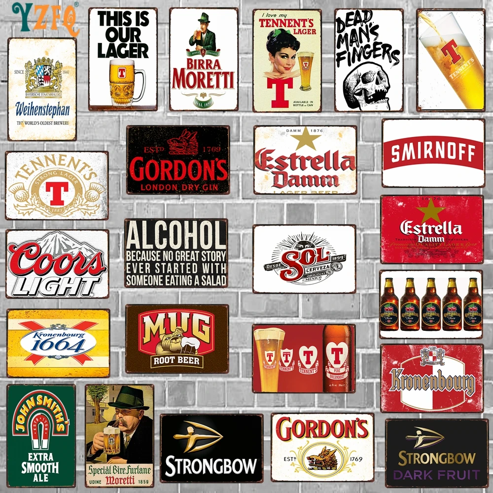 Muslimah Beer Sol Gordon Tennent'S Tin Metal Signs Placca Retro Vintage Wall Music Bar Ristorante Home Man Cave Decor Du-9616B