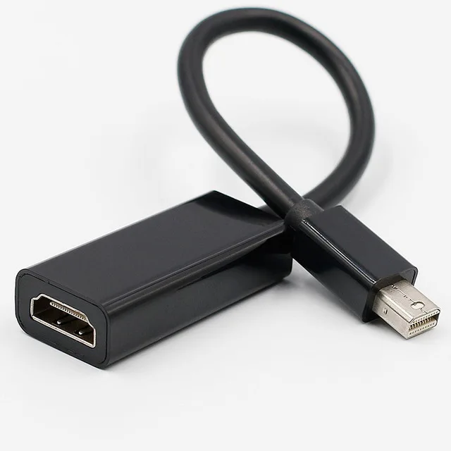 Мини адаптер DP к HDMI кабель для Apple Mac Macbook Pro Air Ноутбук Дисплей порт Дисплей Порт DP к HDMI конвертер для Thinkpad - Цвет: Черный