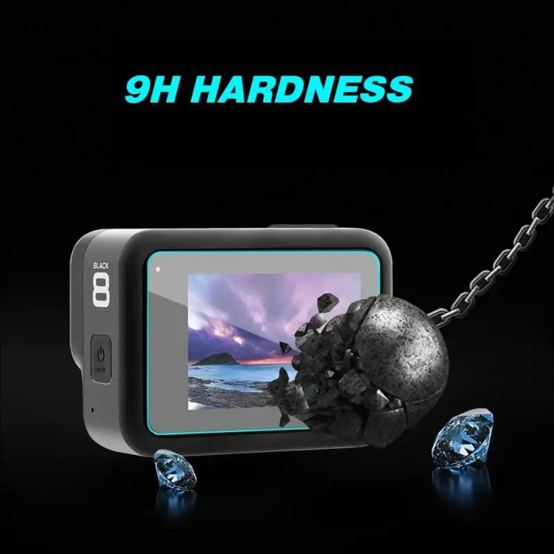 HD Закаленное стекло протектор экрана для Gopro Hero 8 аксессуары камеры|Чехлы