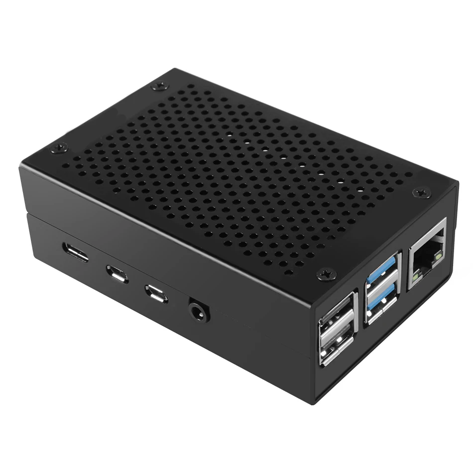 Чехол для Raspberry Pi 4 алюминиевый чехол черный серебристый металлический корпус PI