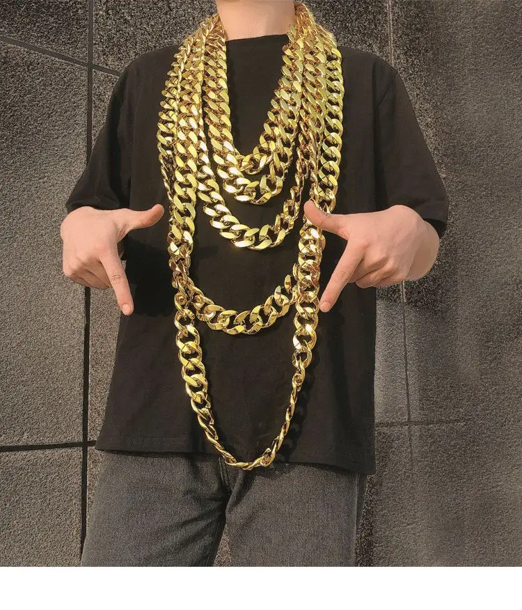 New Fake Big Gold Chain Hip Hop 