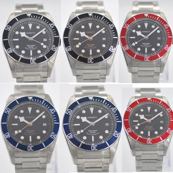 

41MM Corgeut luxury top brand Men Automatic Mechanical Sport Stainless Swim Clock sapphire calendar Mechanical Wrist Watches