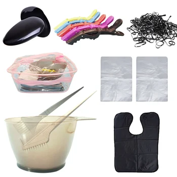 

Hair Color Dye Bowl Comb Brushes Tool Kit Set Tint Coloring Dye Bowl Comb Brush Twin High Quality Headed Brushes Set B