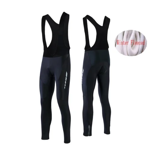 1 SUSHHN Hombres Acolchado Ciclismo Largo Bib Biciletas Pantalones 9D гелевая накладка Medias Bicicleta de Ropa Ciclismo Invierno Pantalon - Цвет: 1